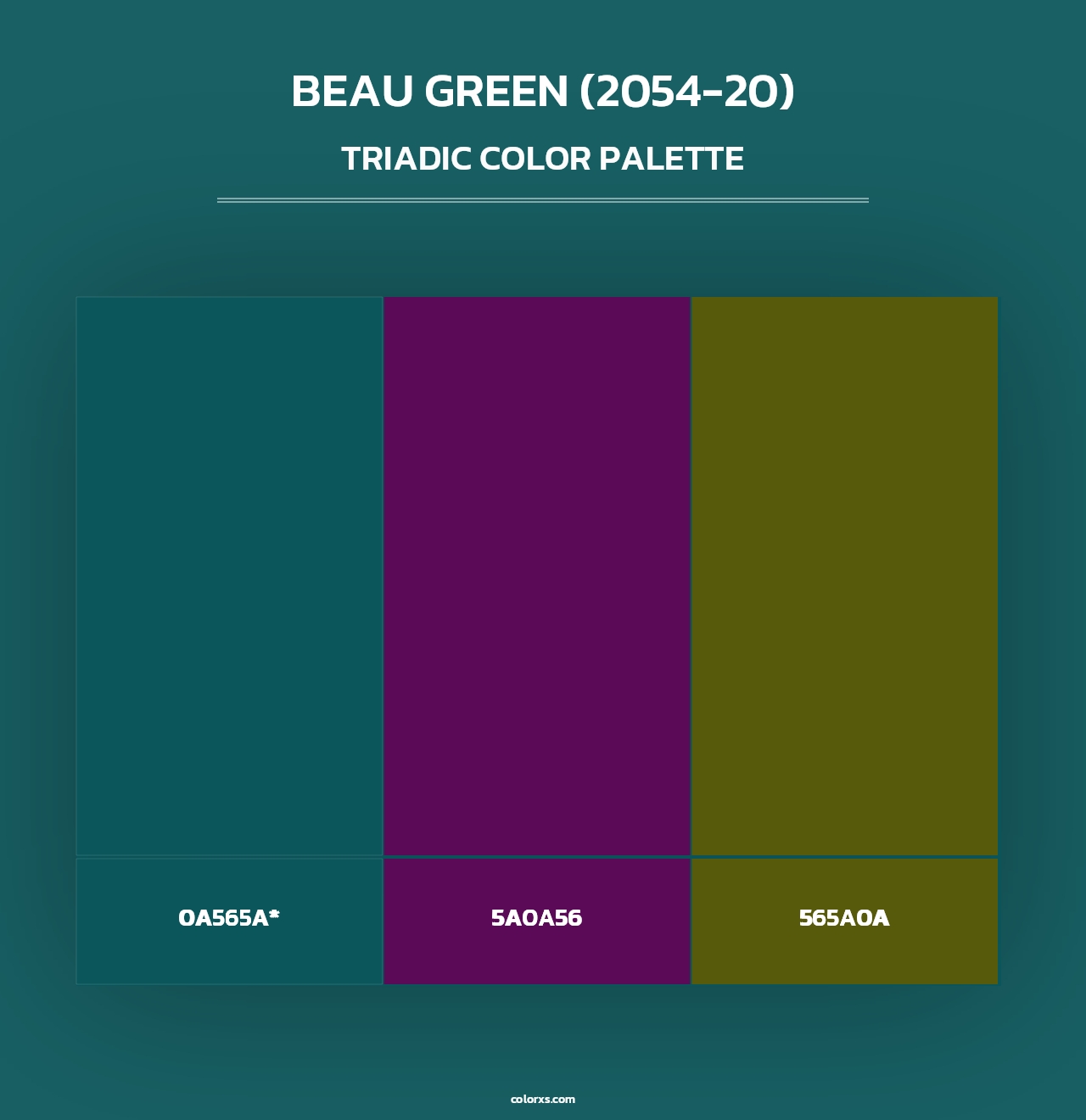 Beau Green (2054-20) - Triadic Color Palette