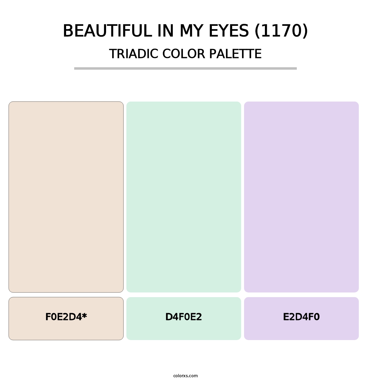 Beautiful in My Eyes (1170) - Triadic Color Palette