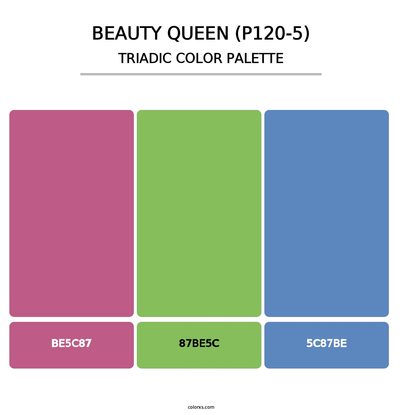 Beauty Queen (P120-5) - Triadic Color Palette