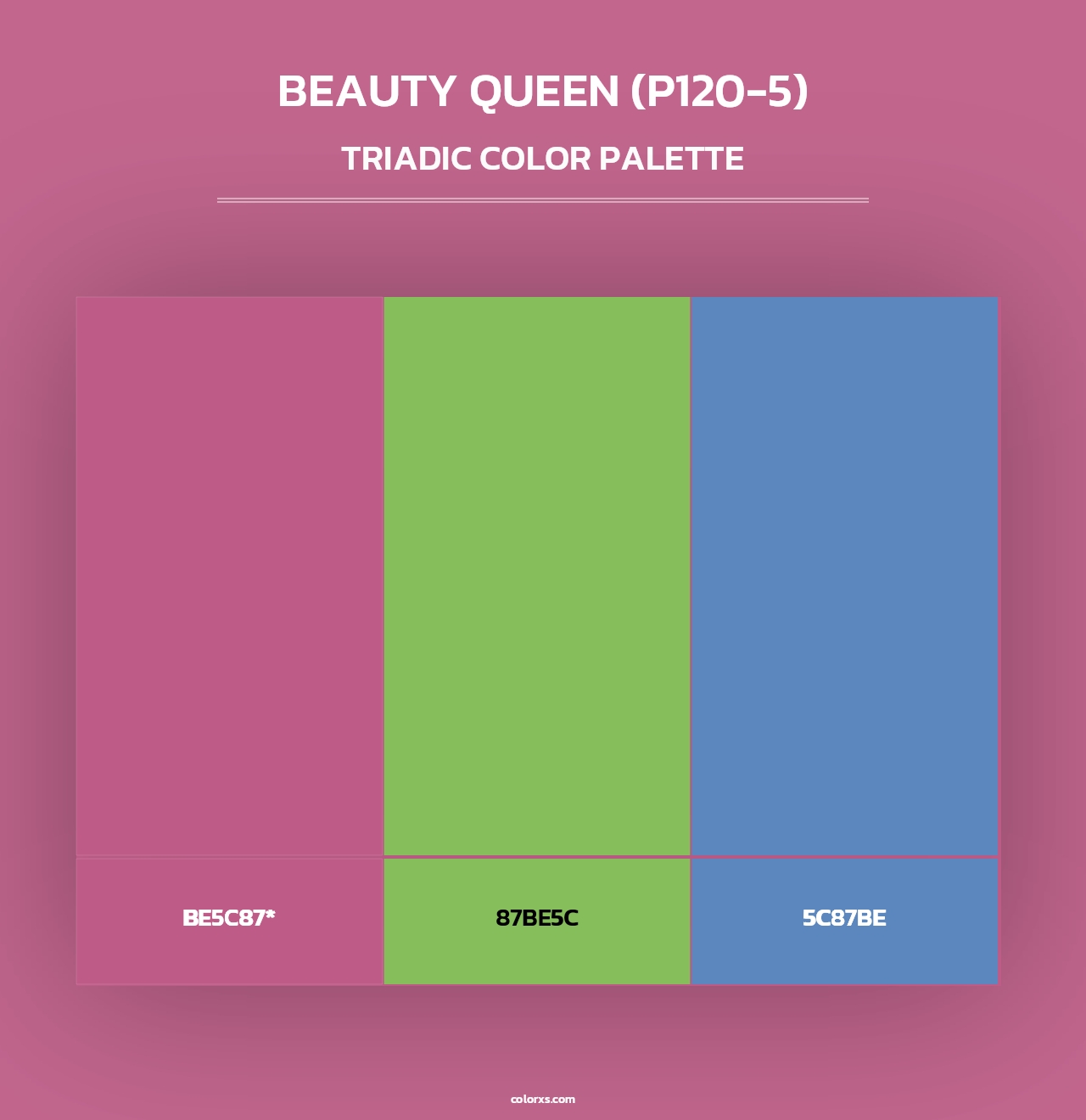 Beauty Queen (P120-5) - Triadic Color Palette