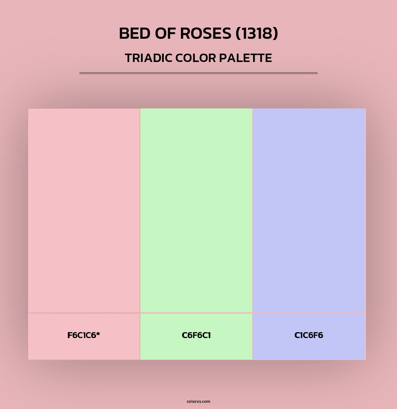 Bed of Roses (1318) - Triadic Color Palette