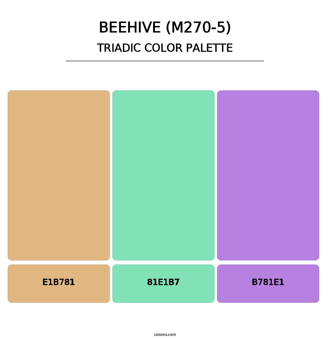 Beehive (M270-5) - Triadic Color Palette