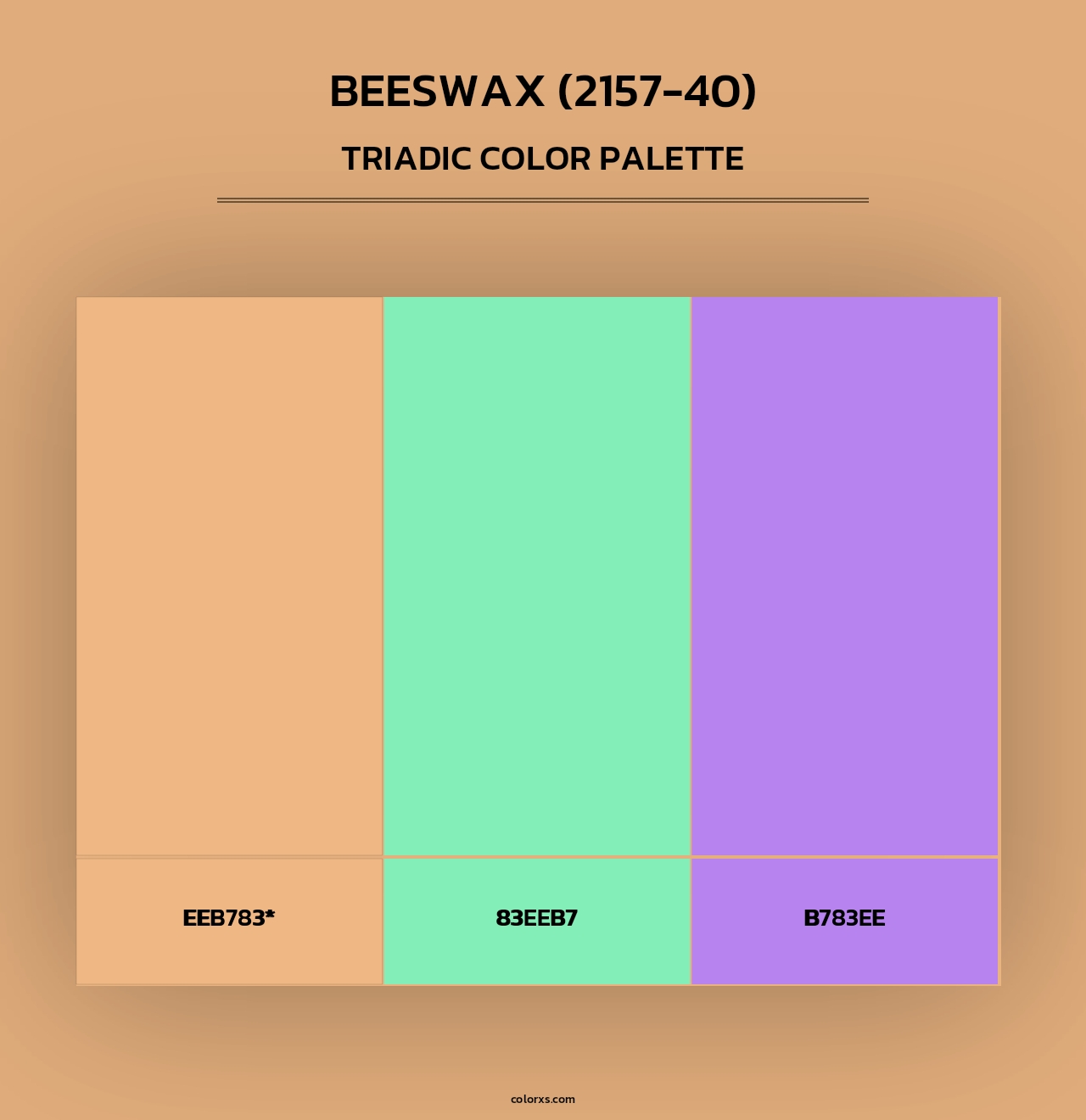 Beeswax (2157-40) - Triadic Color Palette