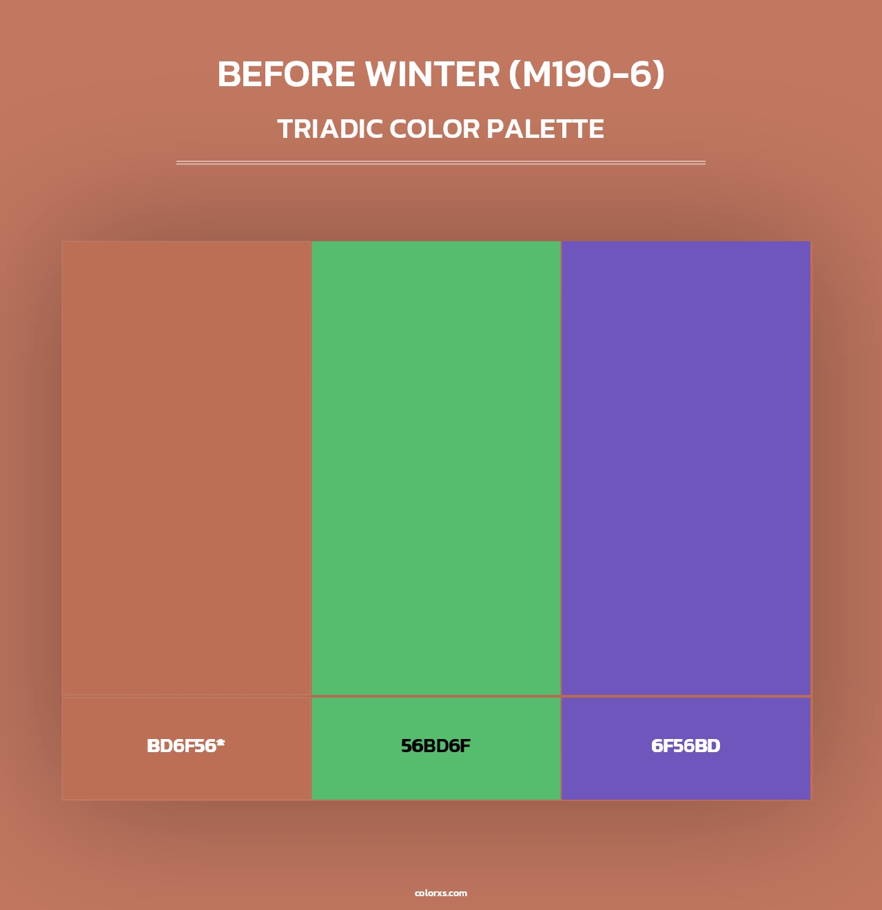 Before Winter (M190-6) - Triadic Color Palette