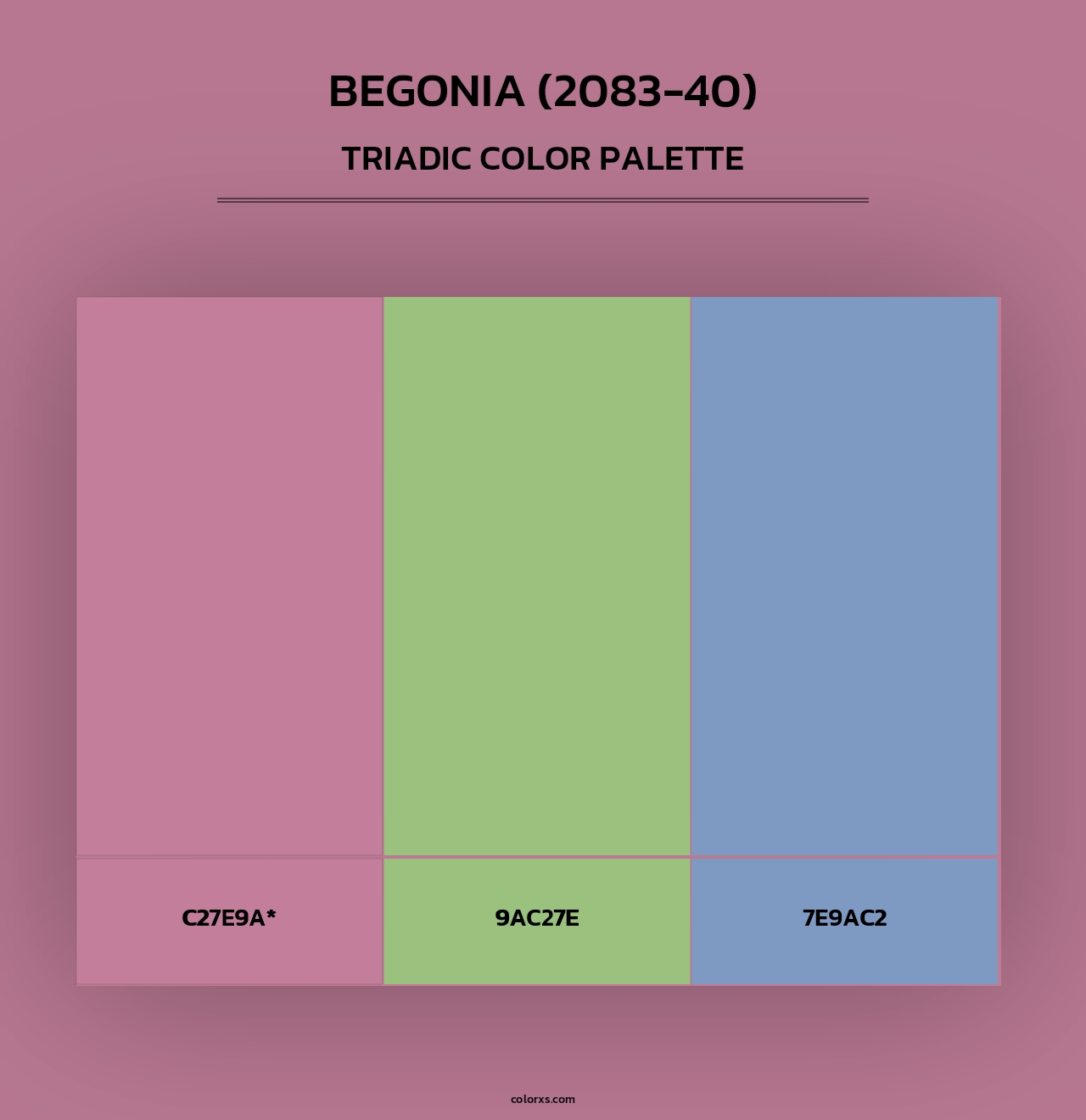 Begonia (2083-40) - Triadic Color Palette