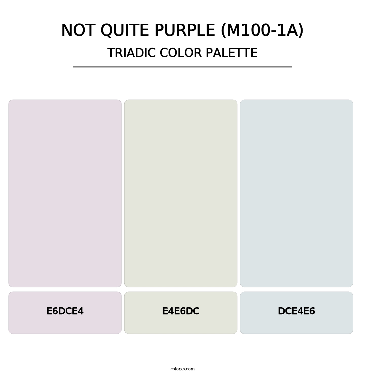 Not Quite Purple (M100-1A) - Triadic Color Palette
