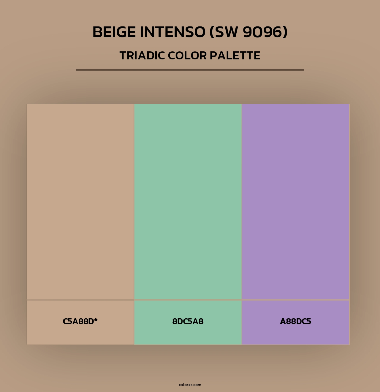 Beige Intenso (SW 9096) - Triadic Color Palette