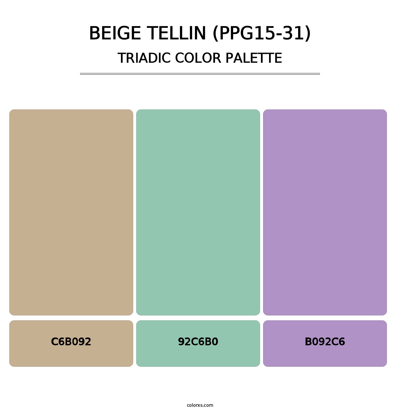 Beige Tellin (PPG15-31) - Triadic Color Palette