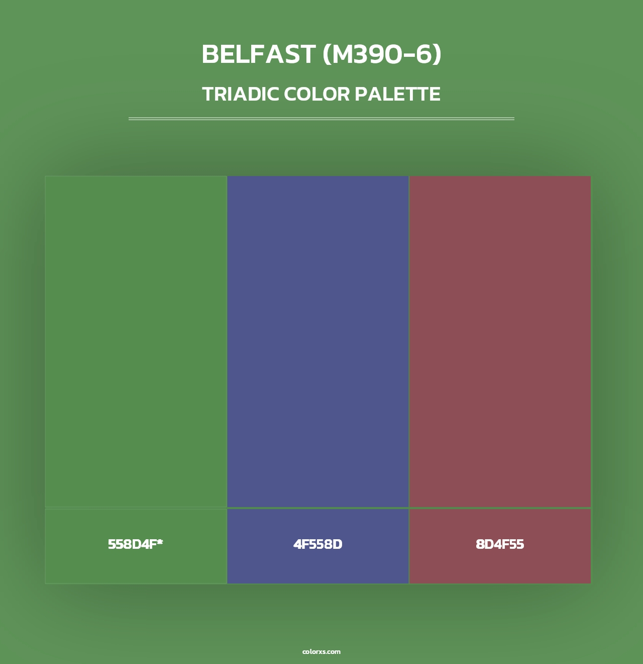 Belfast (M390-6) - Triadic Color Palette