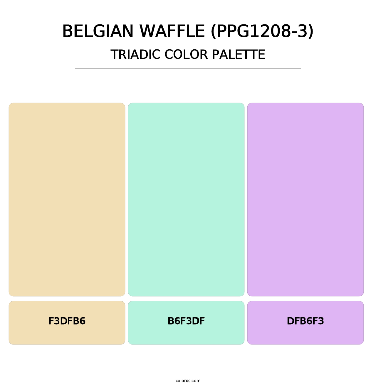 Belgian Waffle (PPG1208-3) - Triadic Color Palette