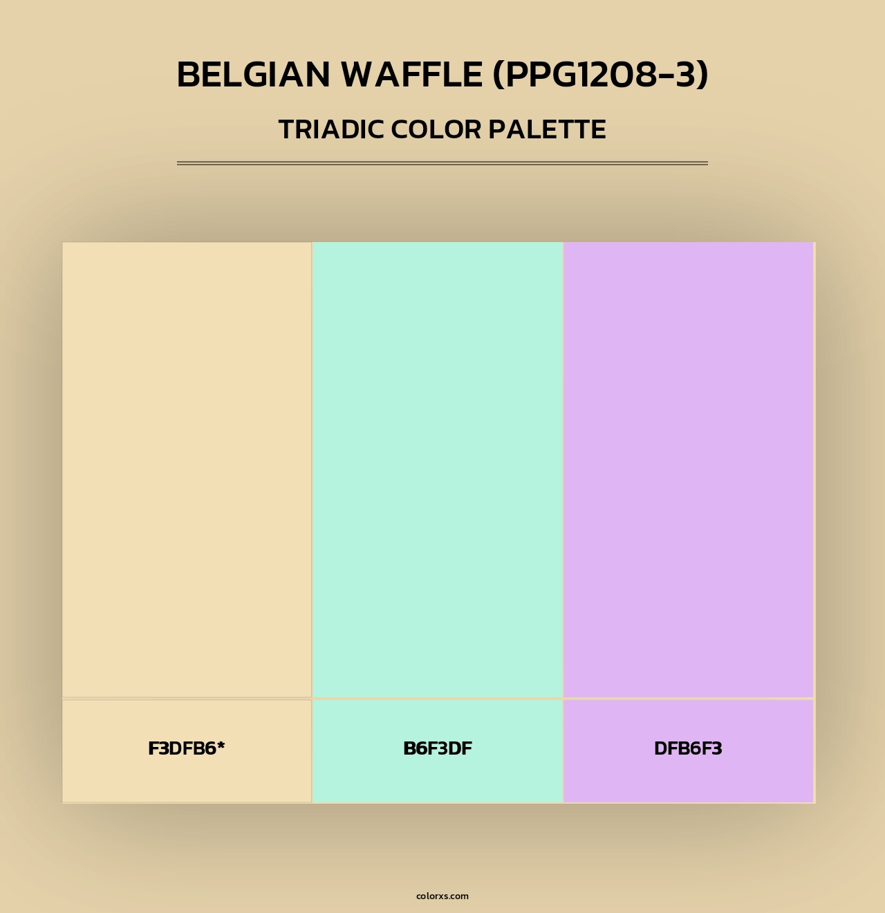 Belgian Waffle (PPG1208-3) - Triadic Color Palette