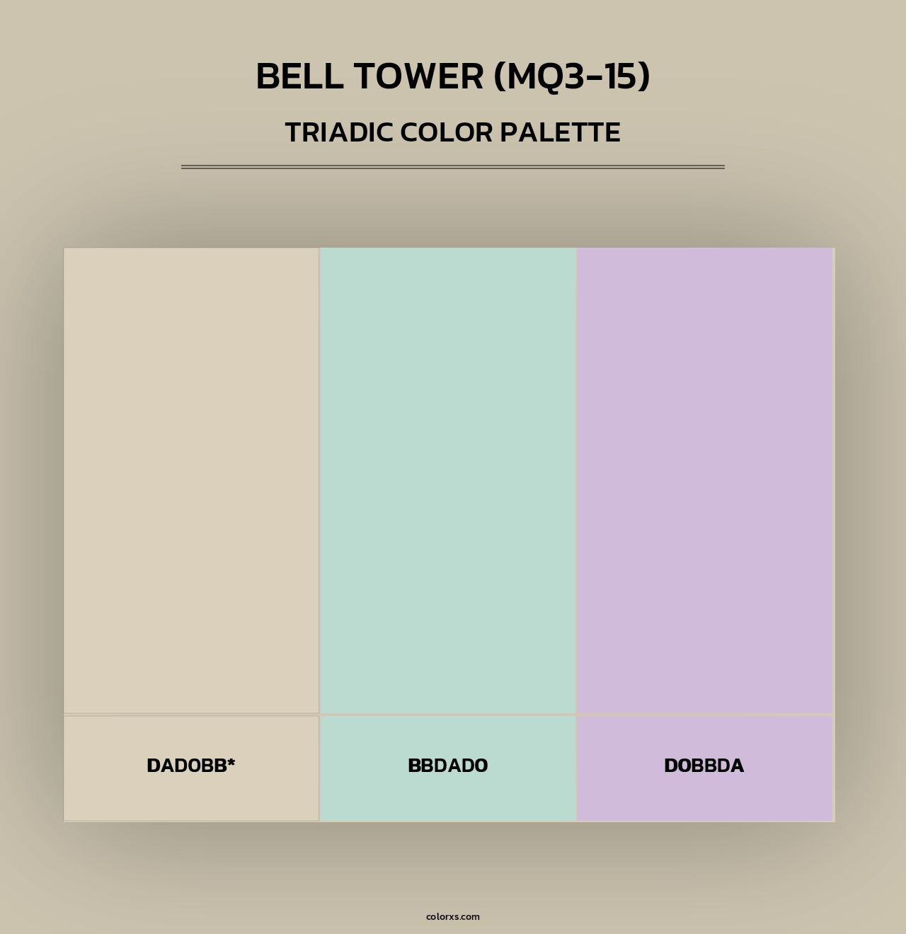 Bell Tower (MQ3-15) - Triadic Color Palette