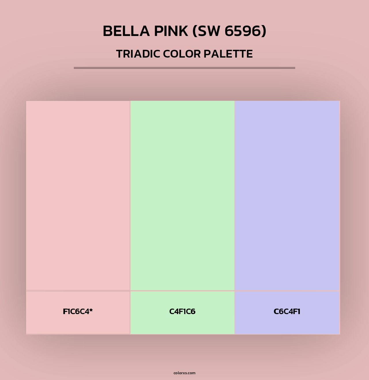Bella Pink (SW 6596) - Triadic Color Palette