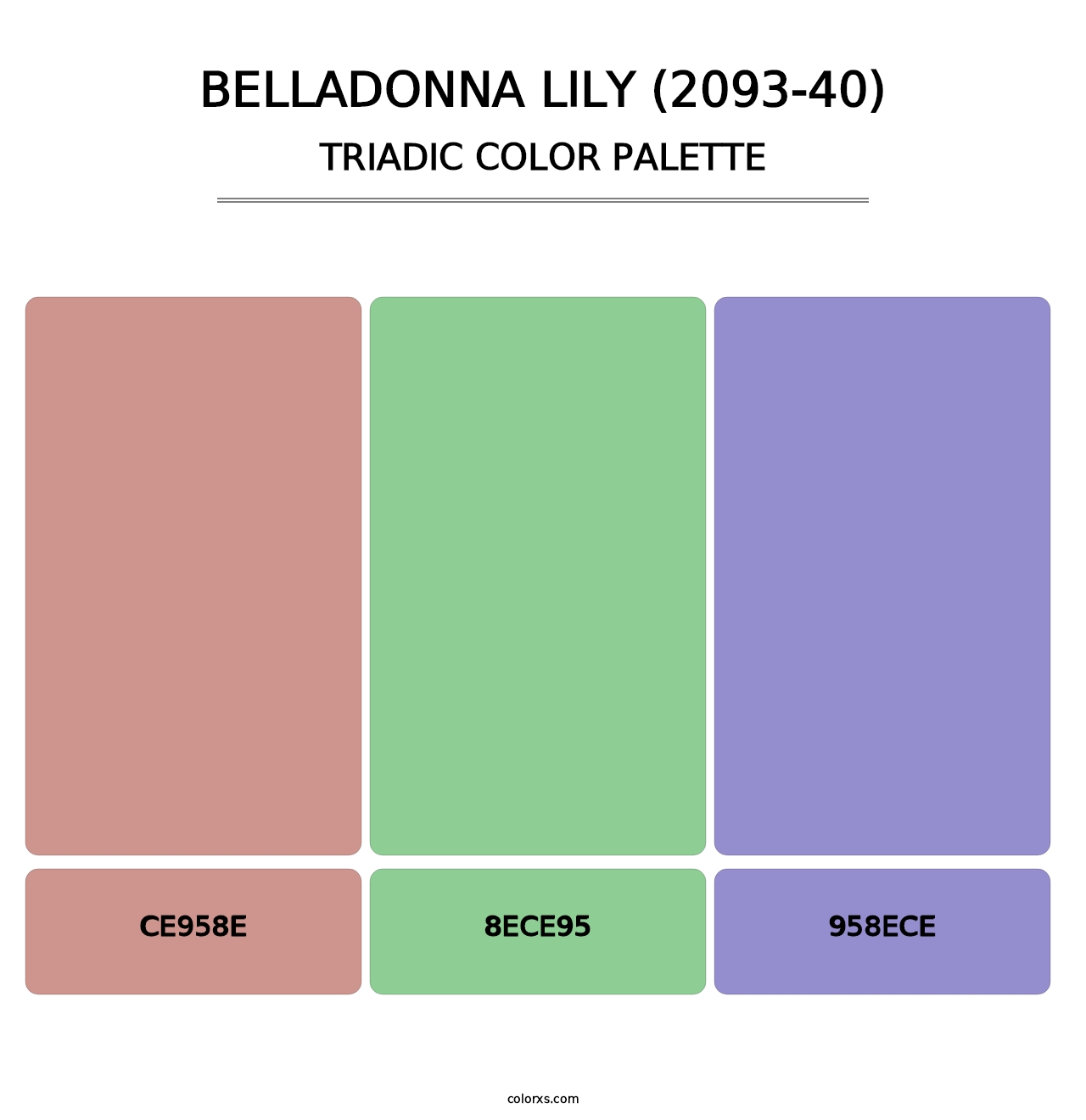 Belladonna Lily (2093-40) - Triadic Color Palette