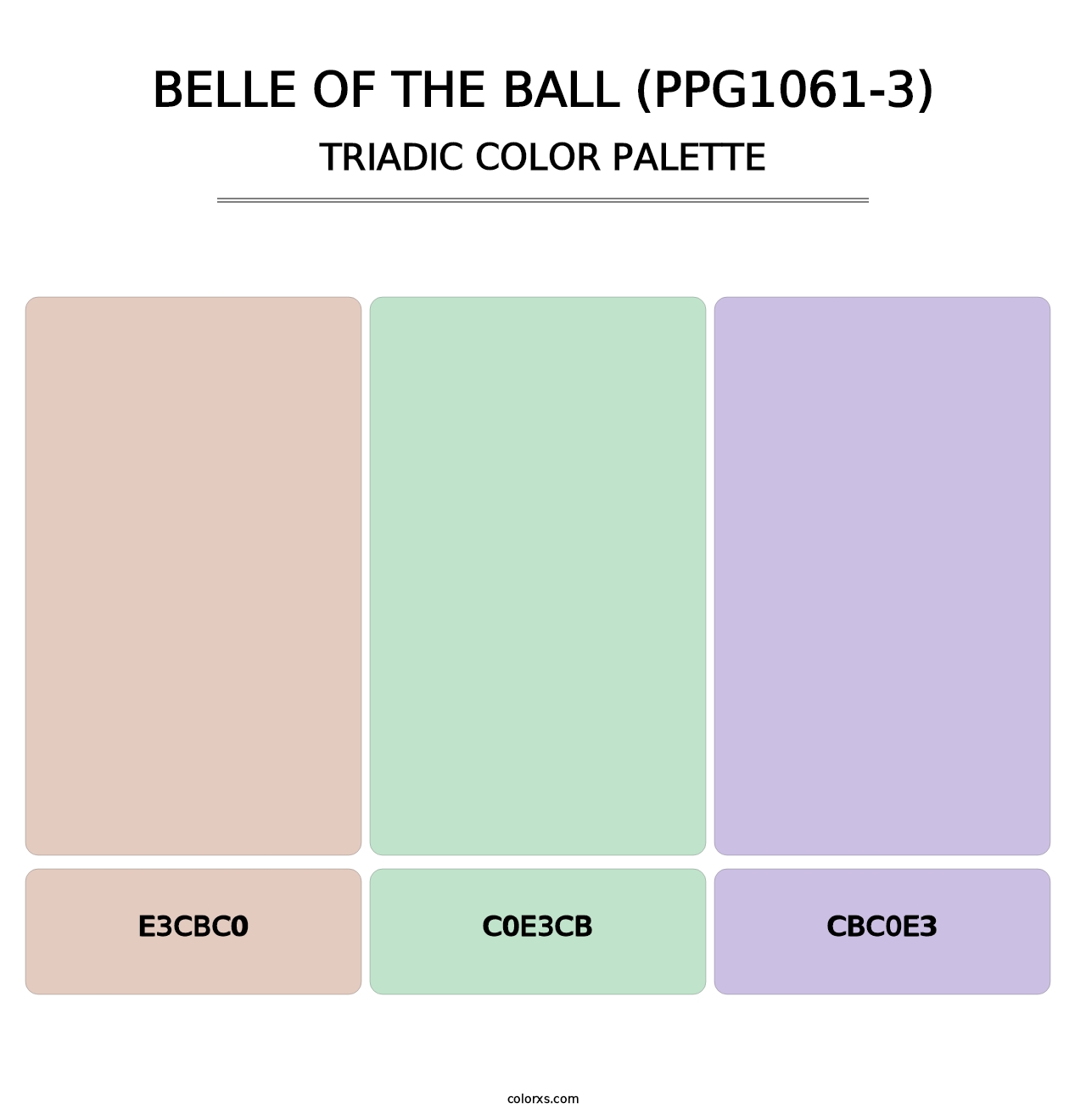 Belle Of The Ball (PPG1061-3) - Triadic Color Palette