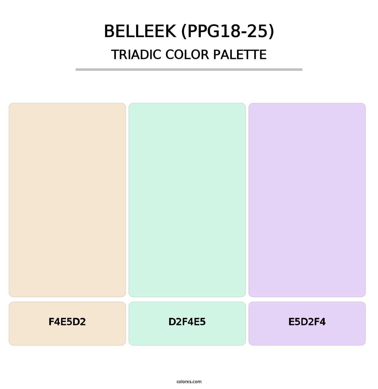 Belleek (PPG18-25) - Triadic Color Palette