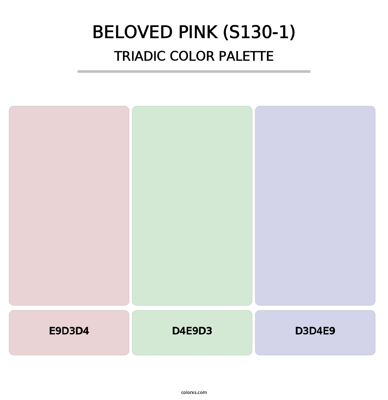 Beloved Pink (S130-1) - Triadic Color Palette