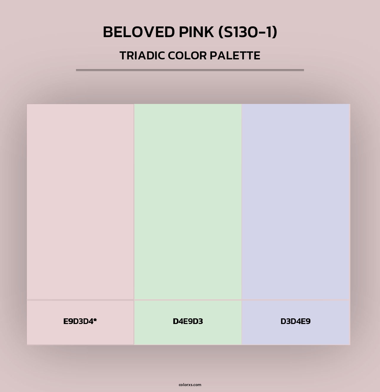 Beloved Pink (S130-1) - Triadic Color Palette