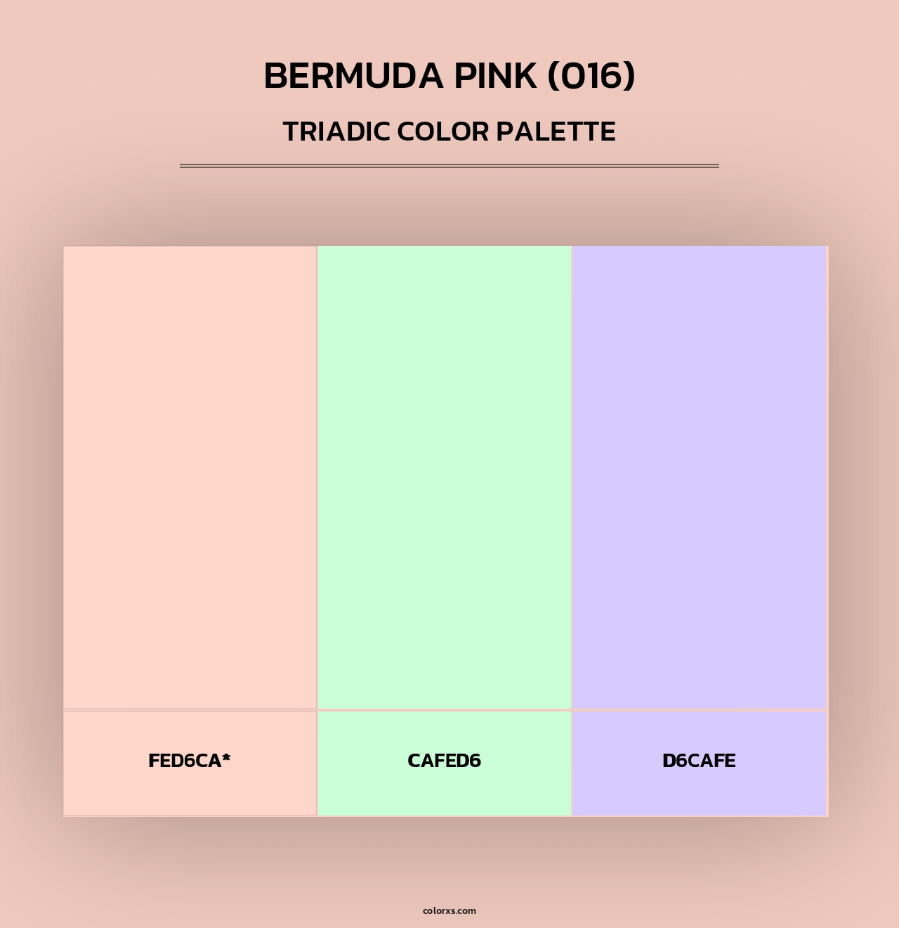 Bermuda Pink (016) - Triadic Color Palette