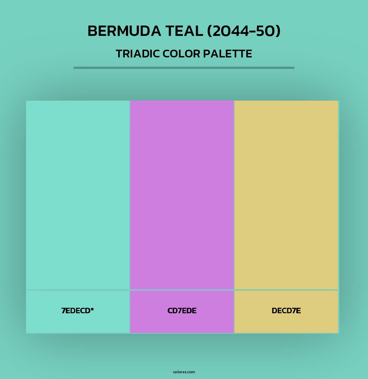 Bermuda Teal (2044-50) - Triadic Color Palette