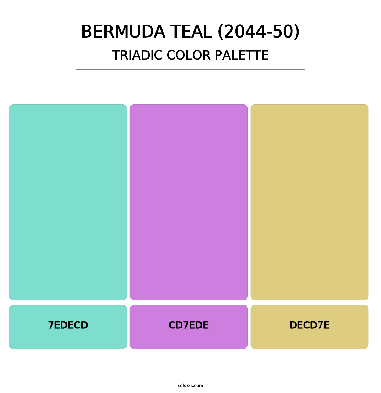 Bermuda Teal (2044-50) - Triadic Color Palette