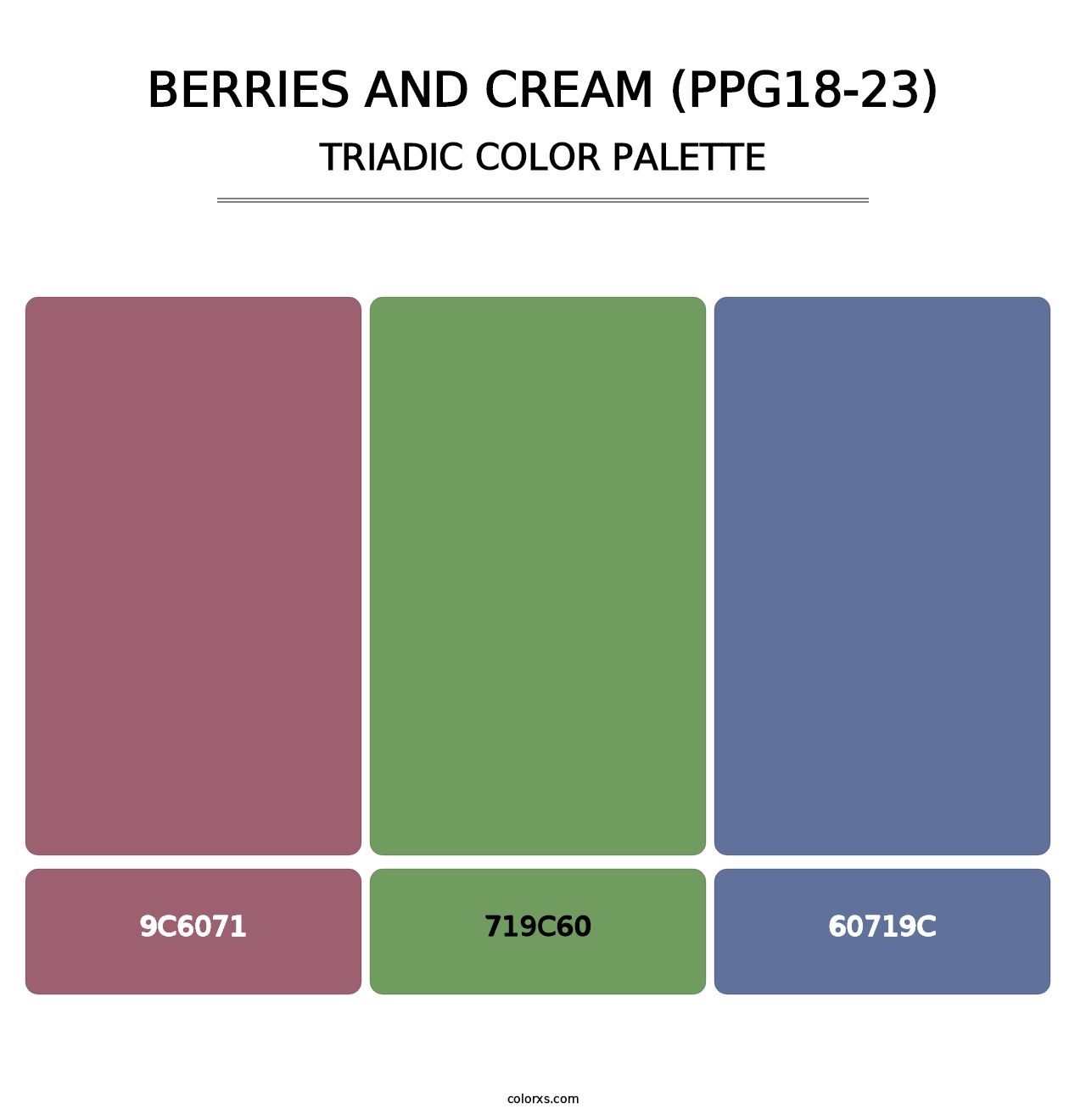 Berries And Cream (PPG18-23) - Triadic Color Palette
