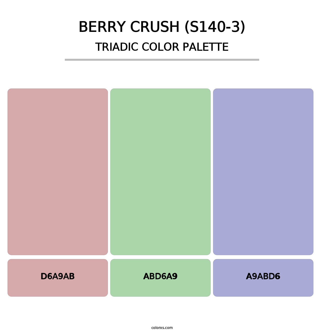 Berry Crush (S140-3) - Triadic Color Palette