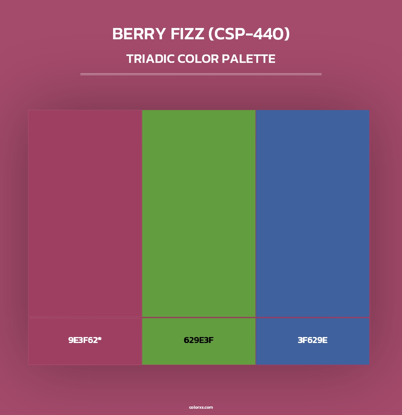 Berry Fizz (CSP-440) - Triadic Color Palette