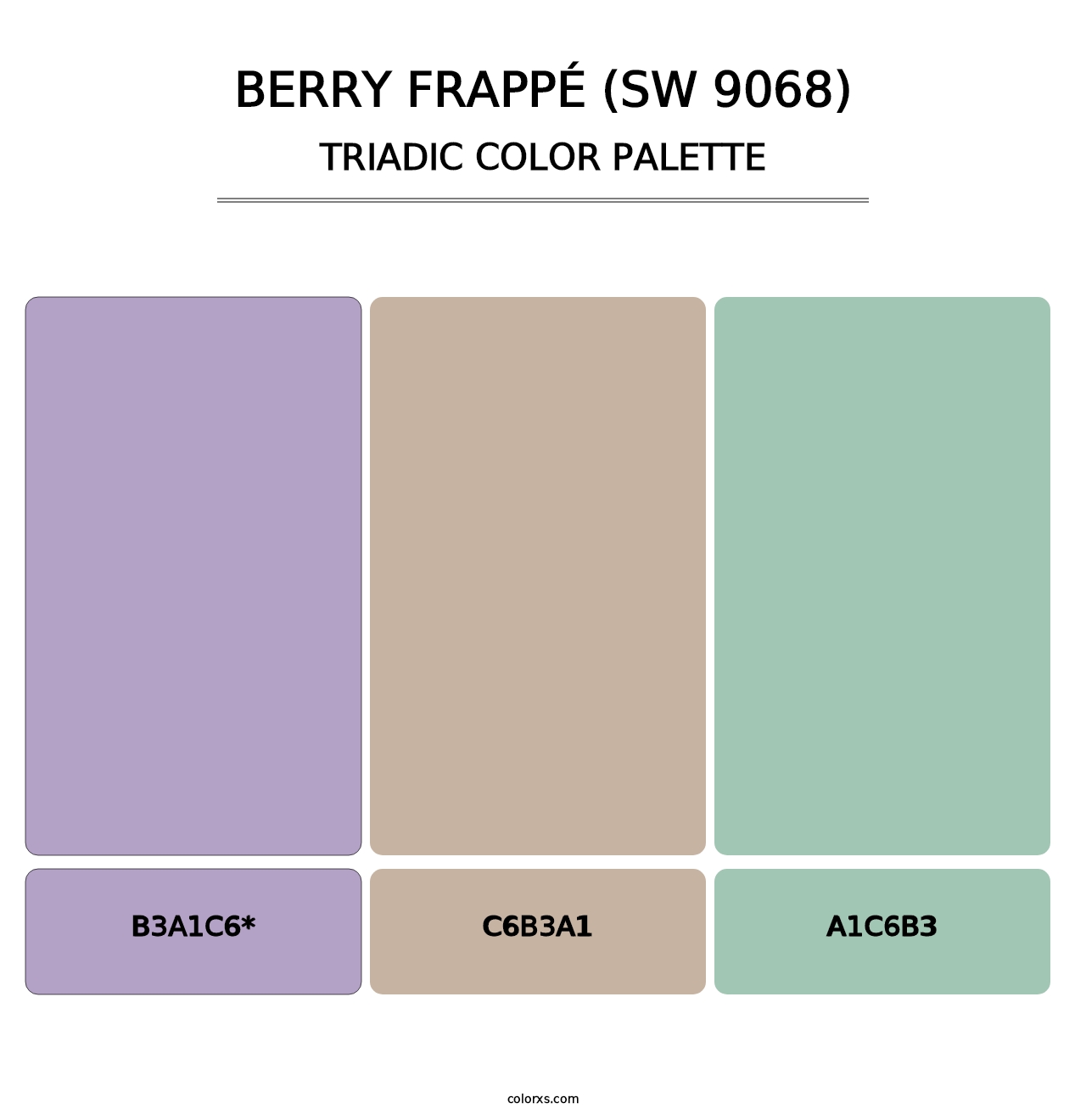 Berry Frappé (SW 9068) - Triadic Color Palette