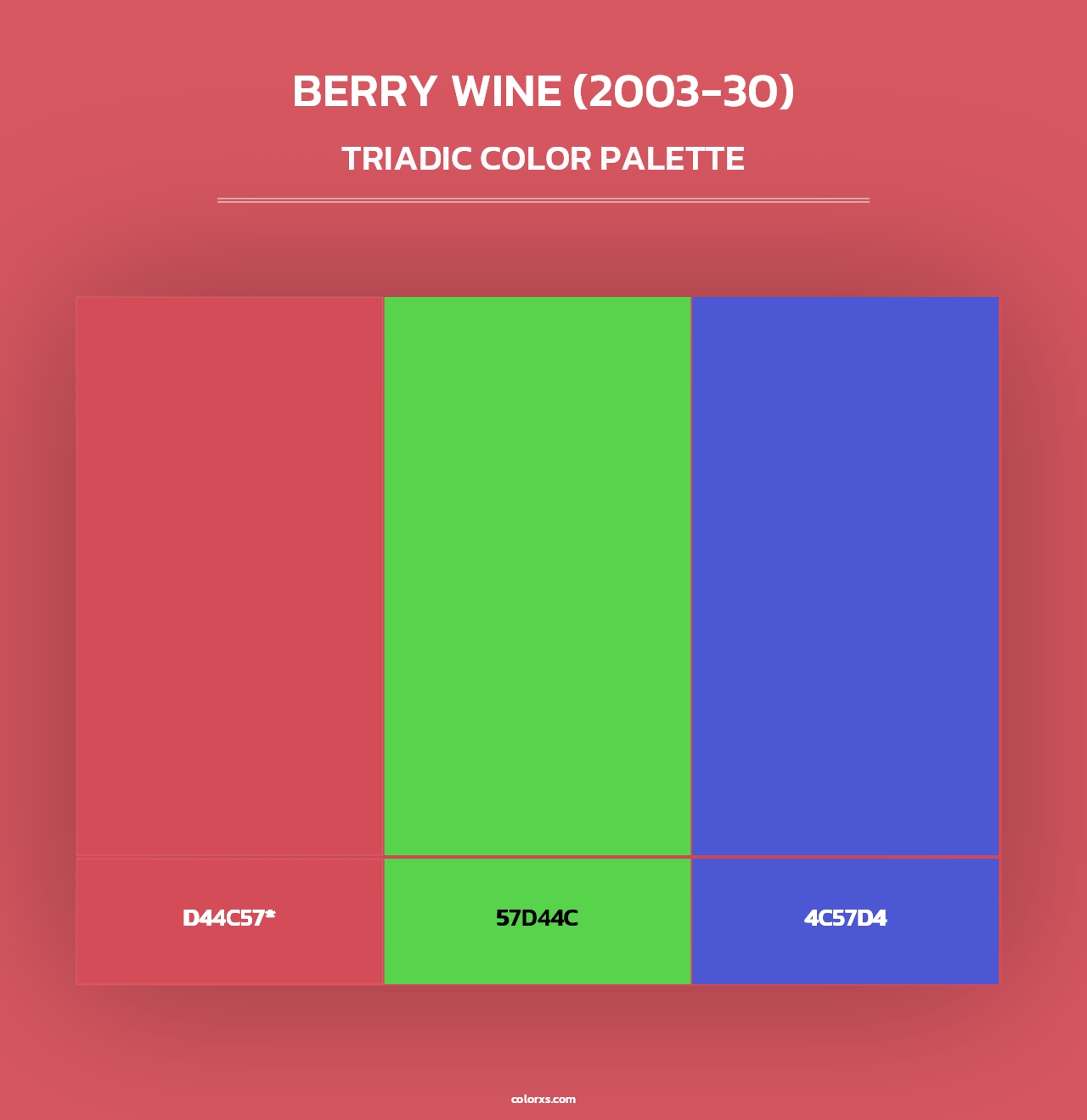 Berry Wine (2003-30) - Triadic Color Palette