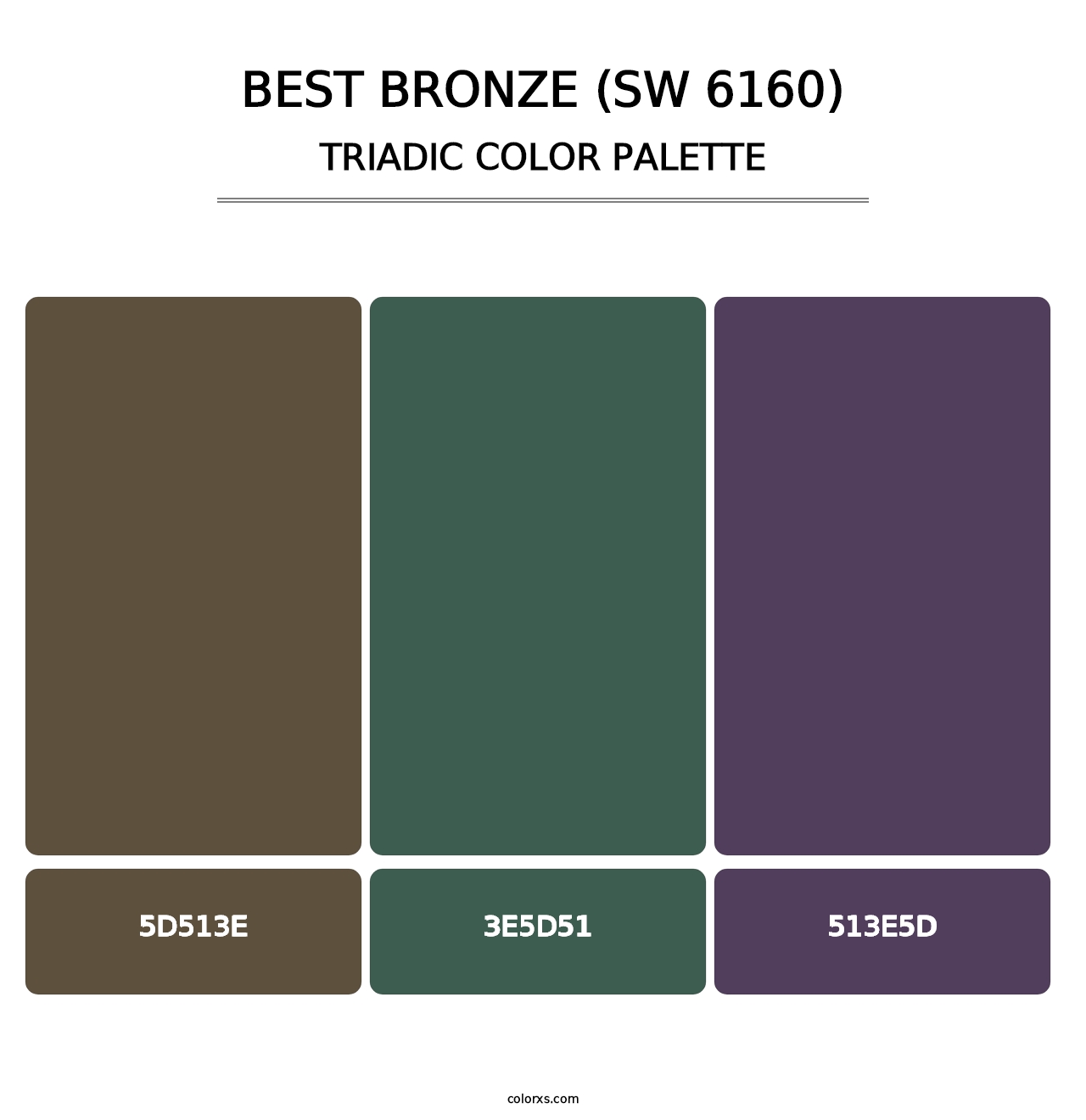 Best Bronze (SW 6160) - Triadic Color Palette