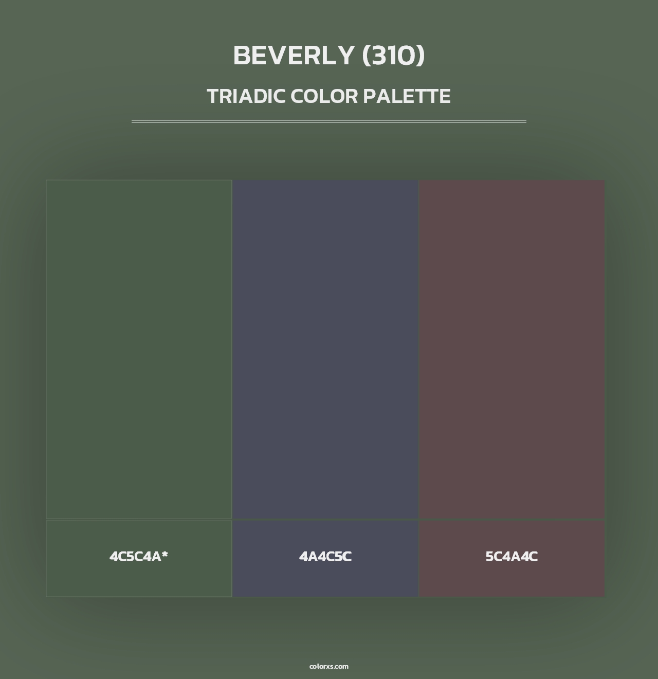 Beverly (310) - Triadic Color Palette