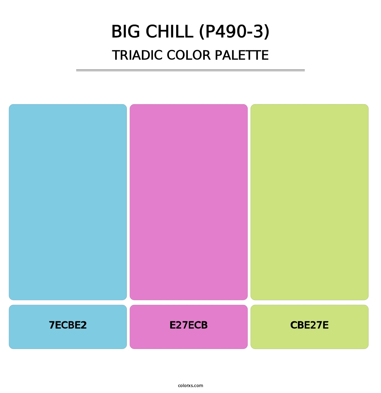 Big Chill (P490-3) - Triadic Color Palette