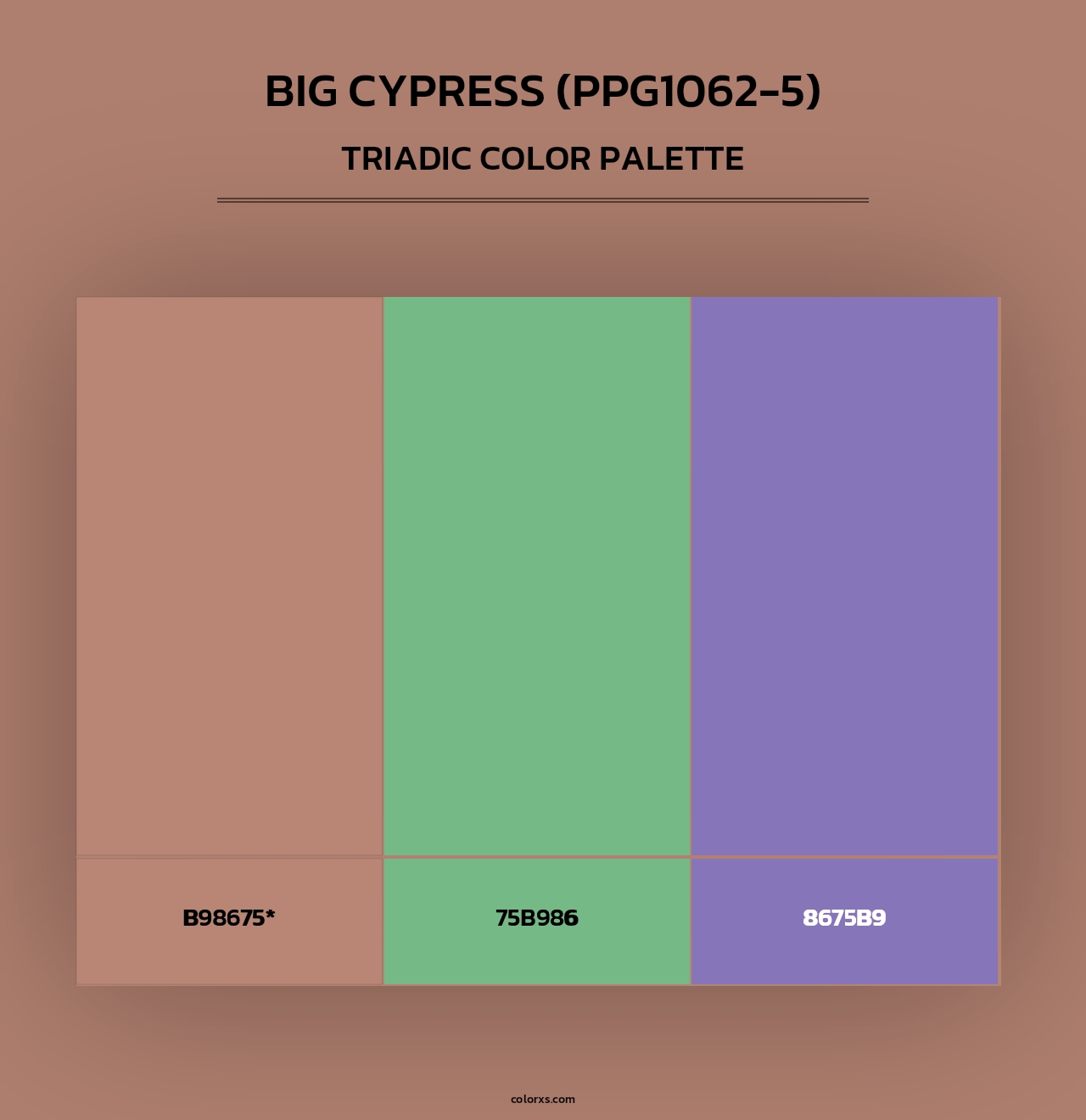 Big Cypress (PPG1062-5) - Triadic Color Palette