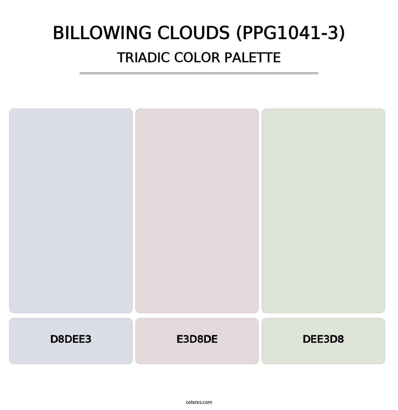 Billowing Clouds (PPG1041-3) - Triadic Color Palette