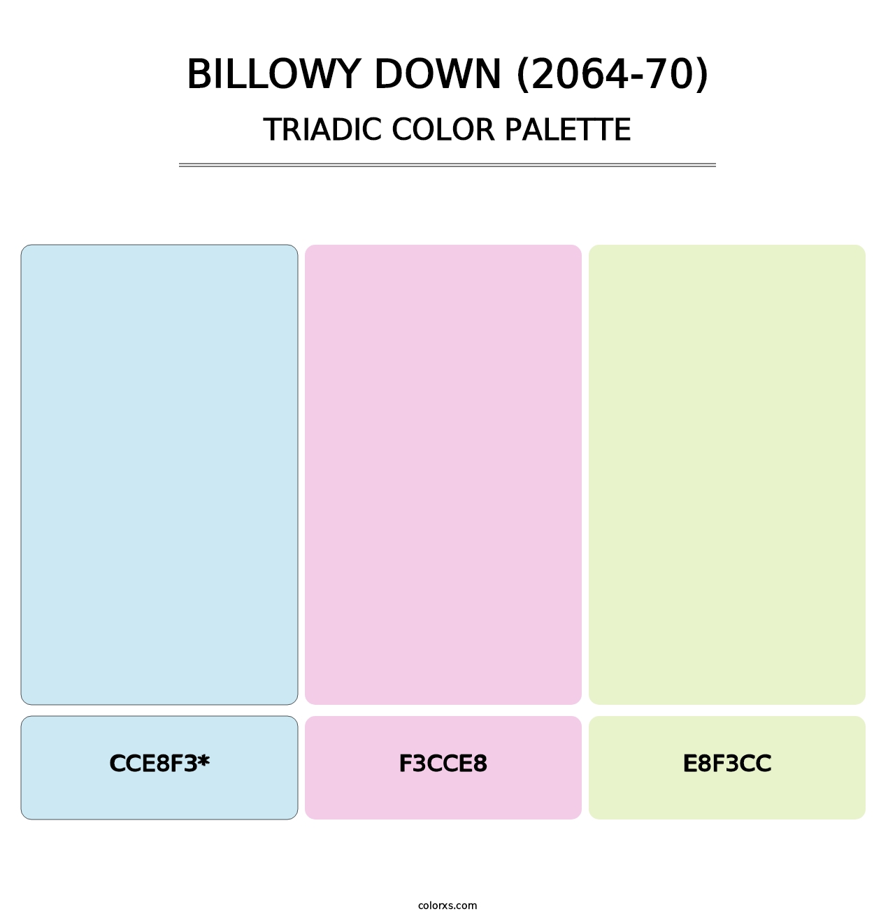 Billowy Down (2064-70) - Triadic Color Palette