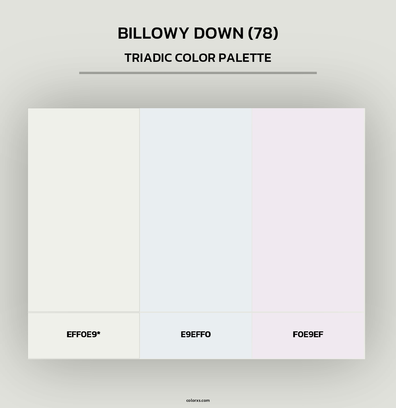 Billowy Down (78) - Triadic Color Palette