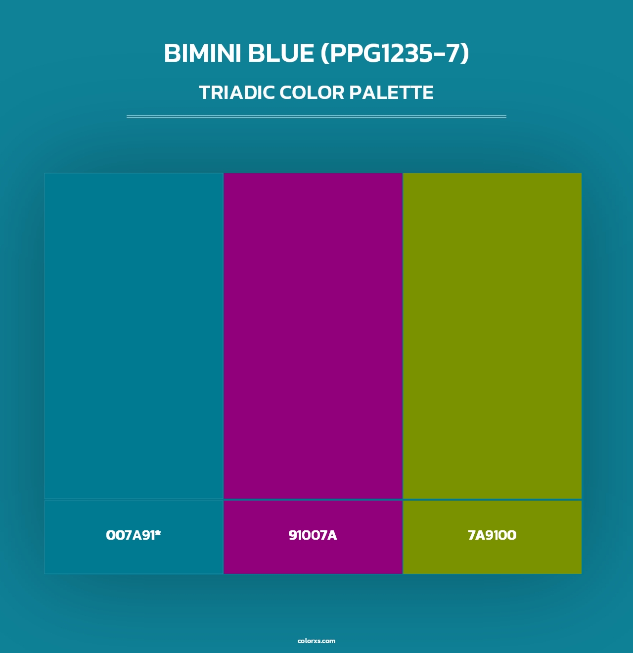 Bimini Blue (PPG1235-7) - Triadic Color Palette