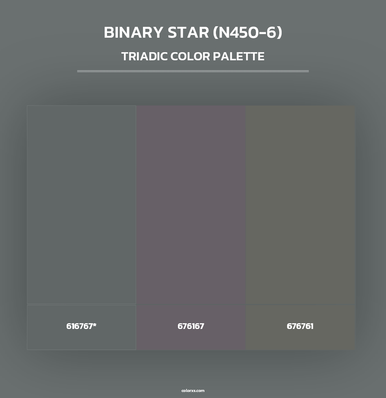 Binary Star (N450-6) - Triadic Color Palette