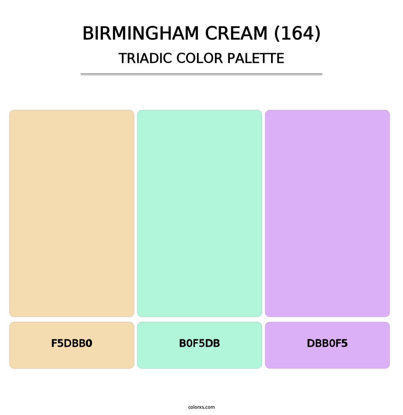 Birmingham Cream (164) - Triadic Color Palette