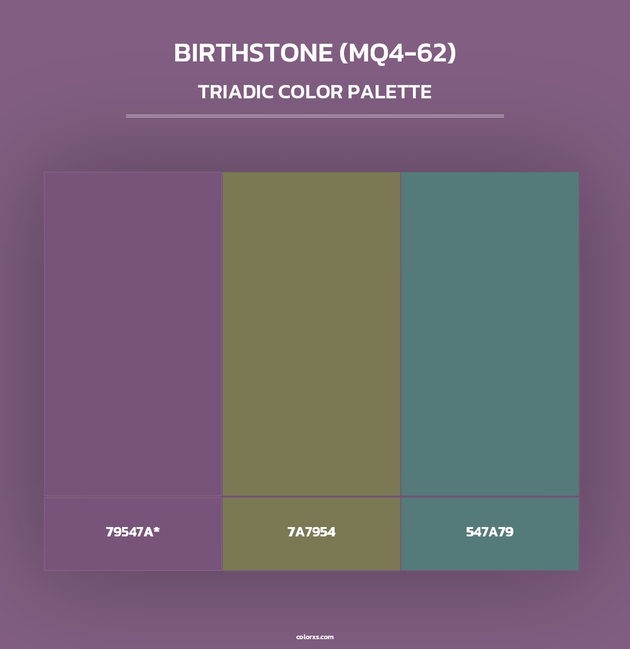 Birthstone (MQ4-62) - Triadic Color Palette