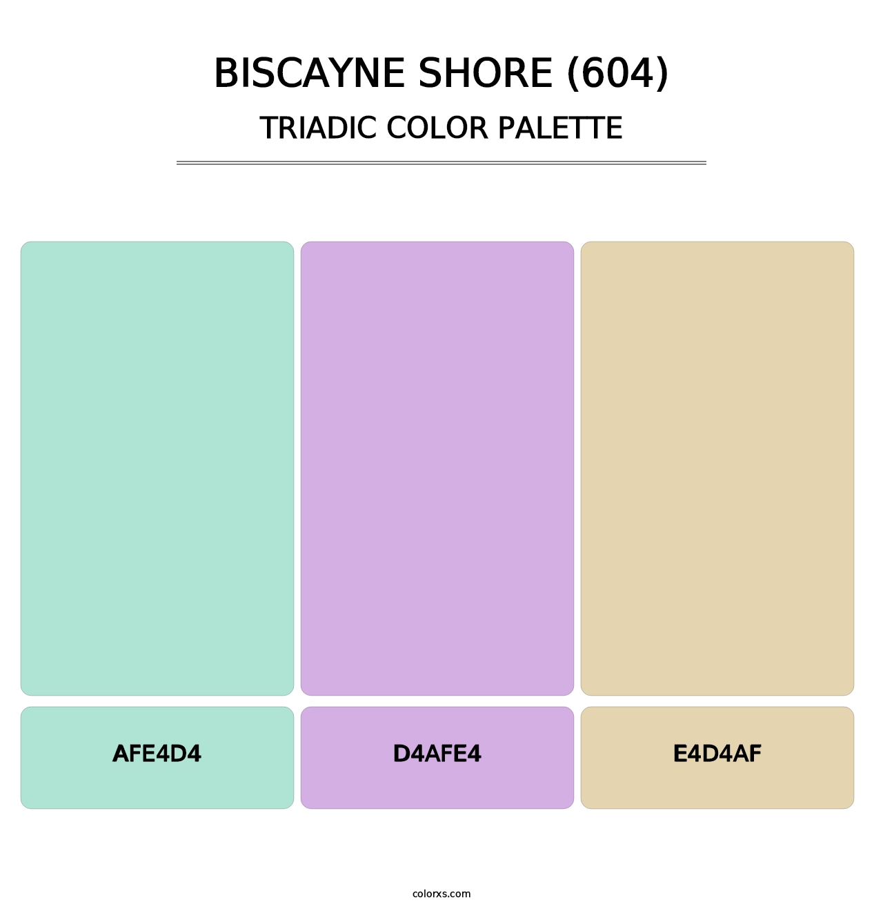 Biscayne Shore (604) - Triadic Color Palette