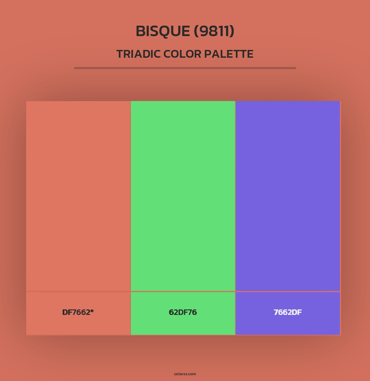 Bisque (9811) - Triadic Color Palette