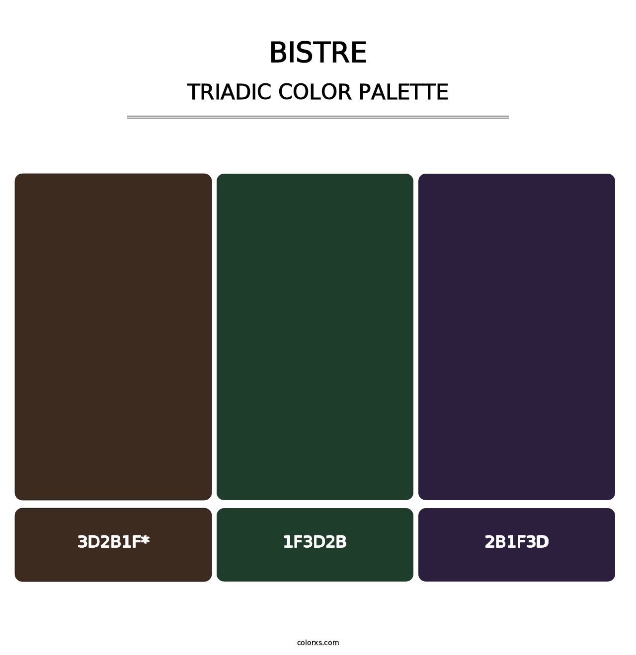 Bistre - Triadic Color Palette