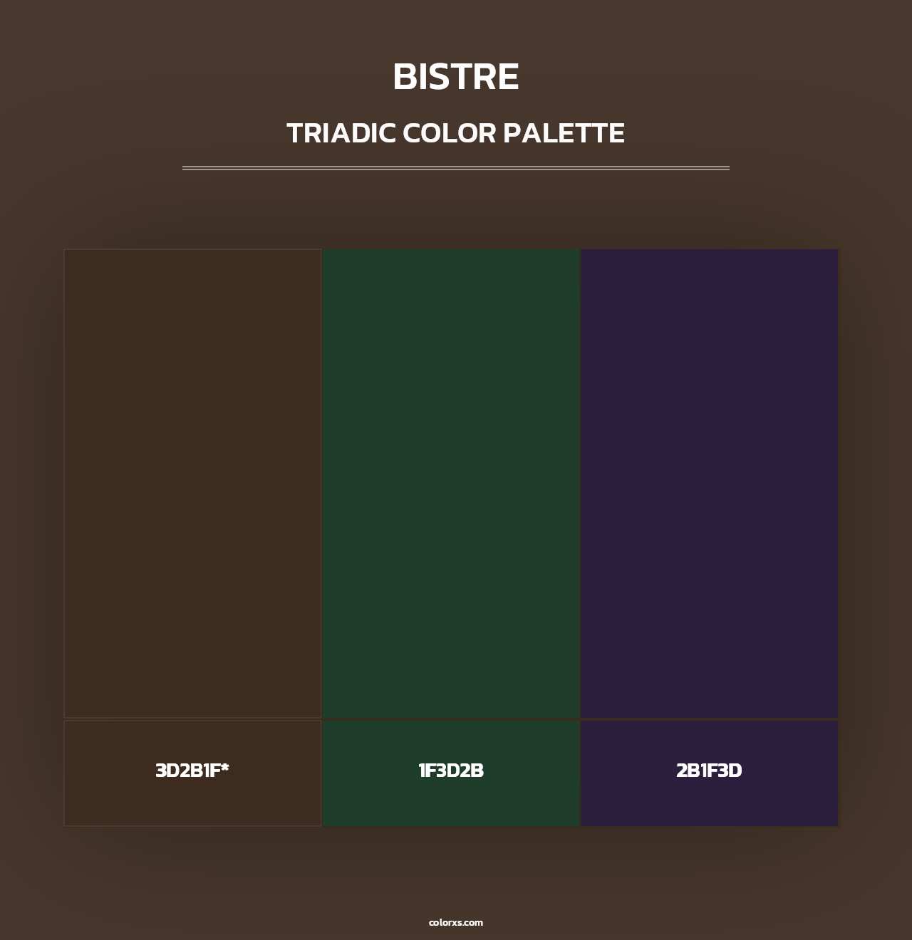Bistre - Triadic Color Palette