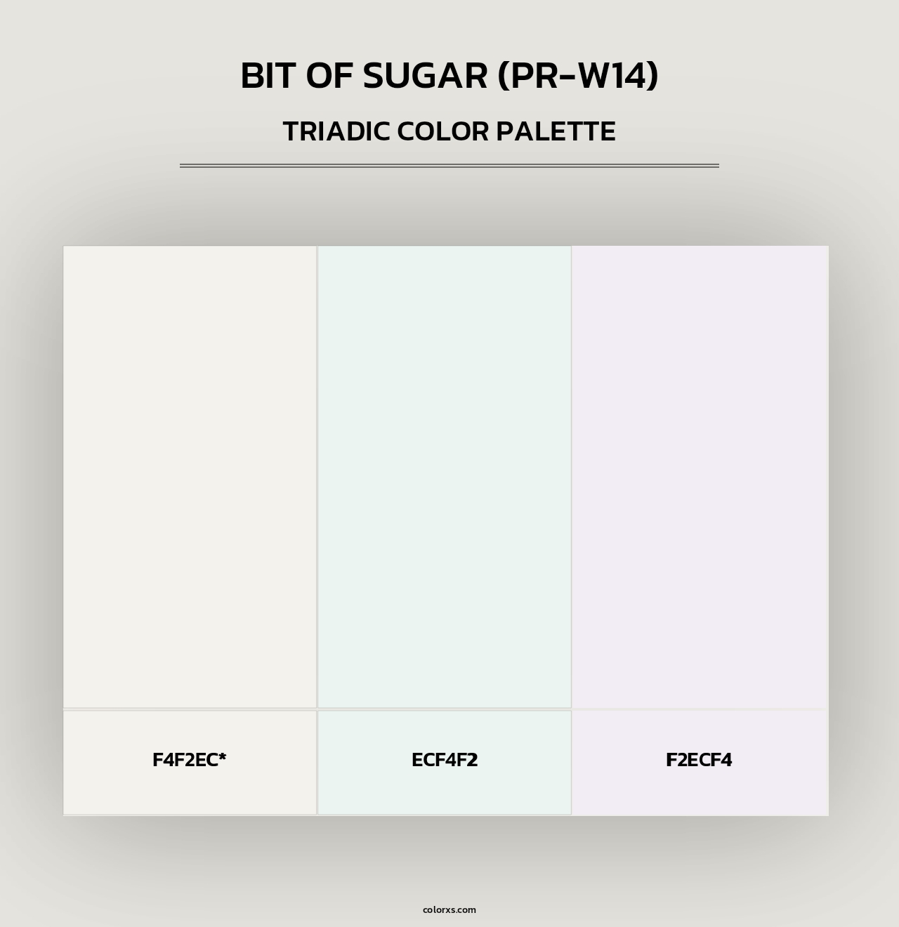 Bit Of Sugar (PR-W14) - Triadic Color Palette