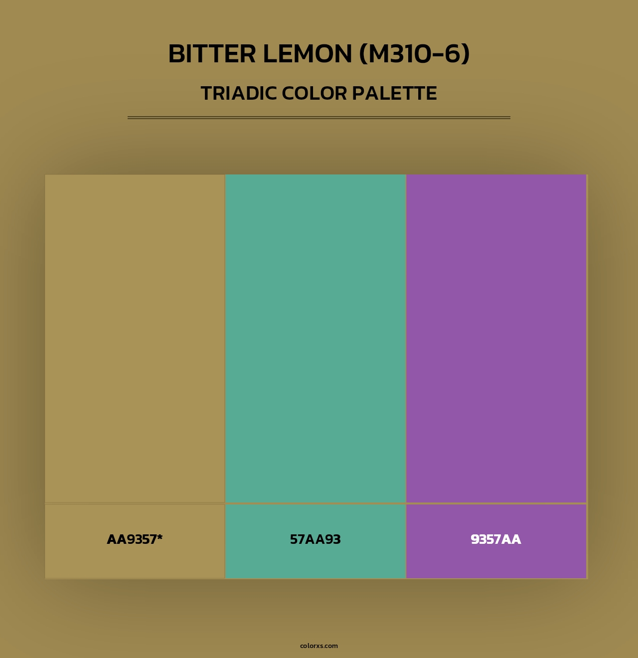 Bitter Lemon (M310-6) - Triadic Color Palette