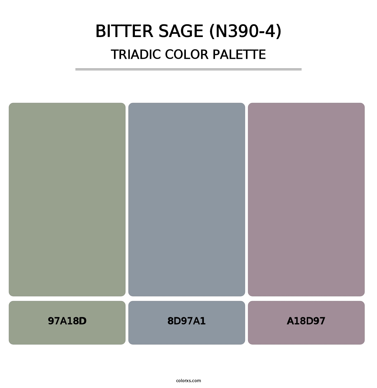 Bitter Sage (N390-4) - Triadic Color Palette