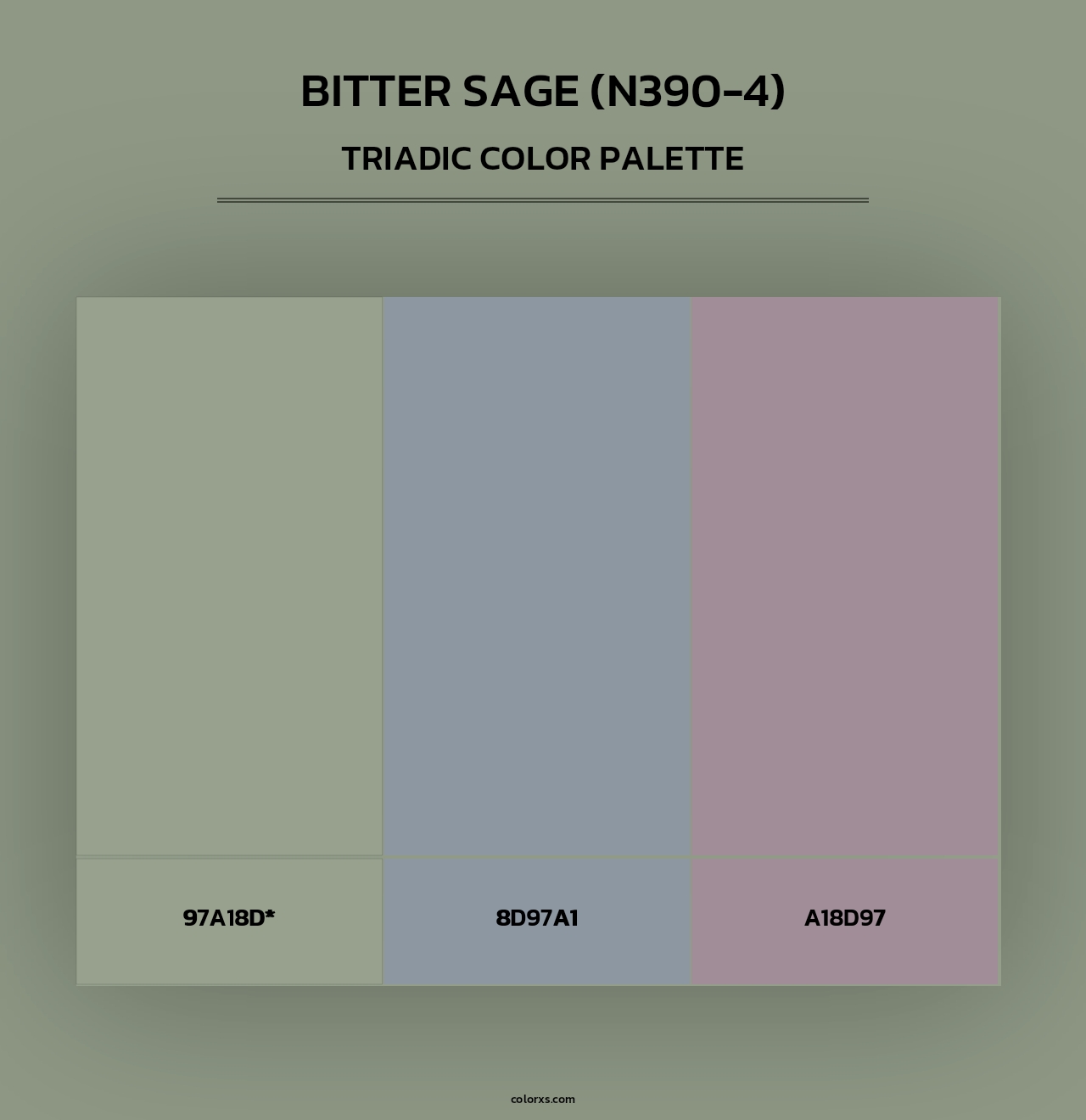 Bitter Sage (N390-4) - Triadic Color Palette