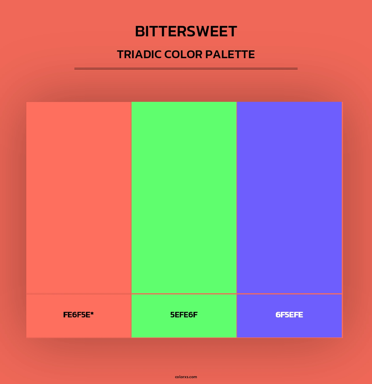 Bittersweet - Triadic Color Palette